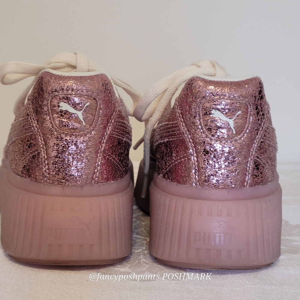 PUMA like new! Dinara Shine platform glitter sparkle sneakers trainers shoe lux - Picture 10 of 17